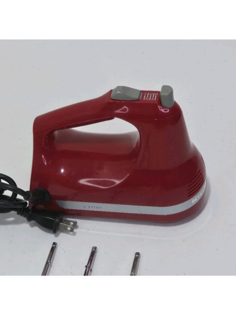 KitchenAid Red 5 Speed Lightweight Hand Mixer Model KHM5APER6